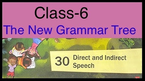 Direct and Indirect Speech / The New grammar Tree/Class-6 / Answers and Question