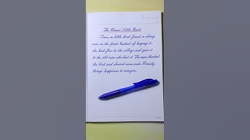 Cursive Writing Story | The Honest Little Bird | Cursive Handwriting Practice | One-Page Story