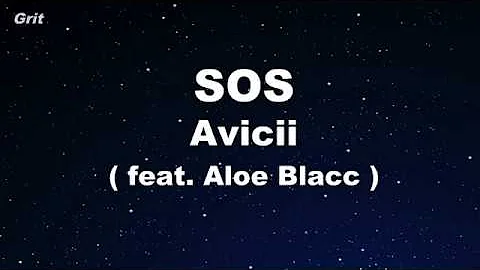 SOS ft. Aloe Blacc - Avicii Karaoke 【No Guide Melody】 Instrumental