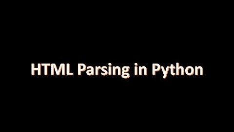 HTML Scraping Using Python