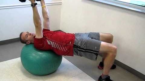 How to do a Stability Ball Tricep Extension with Bolingbrook Personal Trainer John Chase