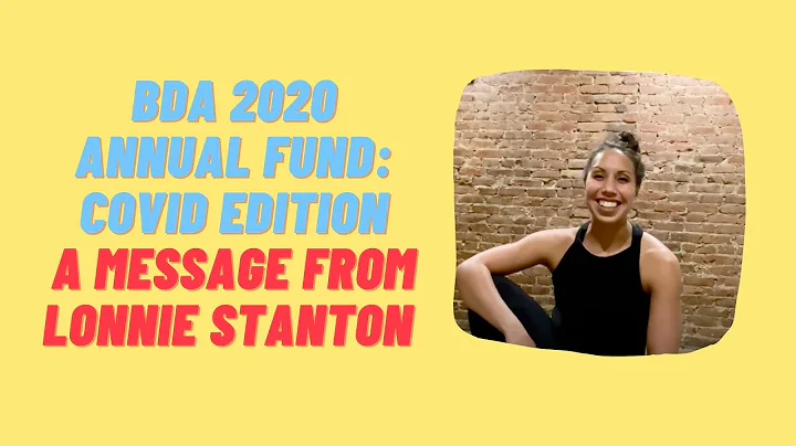 2020 BDA Annual Fund - A Message from Lonnie Stanton