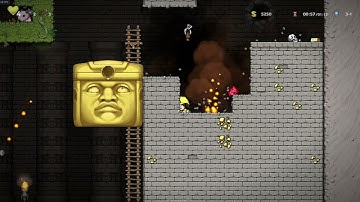 Spelunky 2 Consistent olmec skip with pitchers mitt using 3 bombs and 1 rope