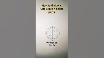 how to divide a circle into 4 equal parts || Circle division method ||easy#construction#shorts#viral
