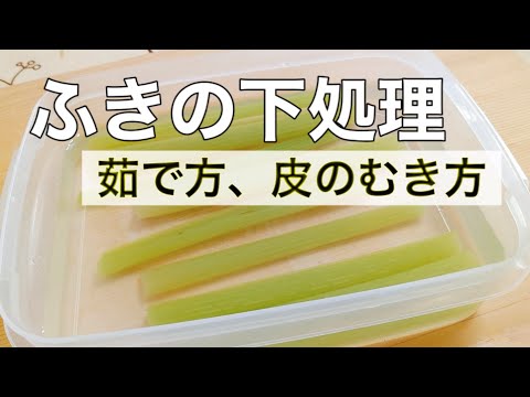 中学生でもできる『ふきの下処理』！茹で方、剥き方を丁寧に解説