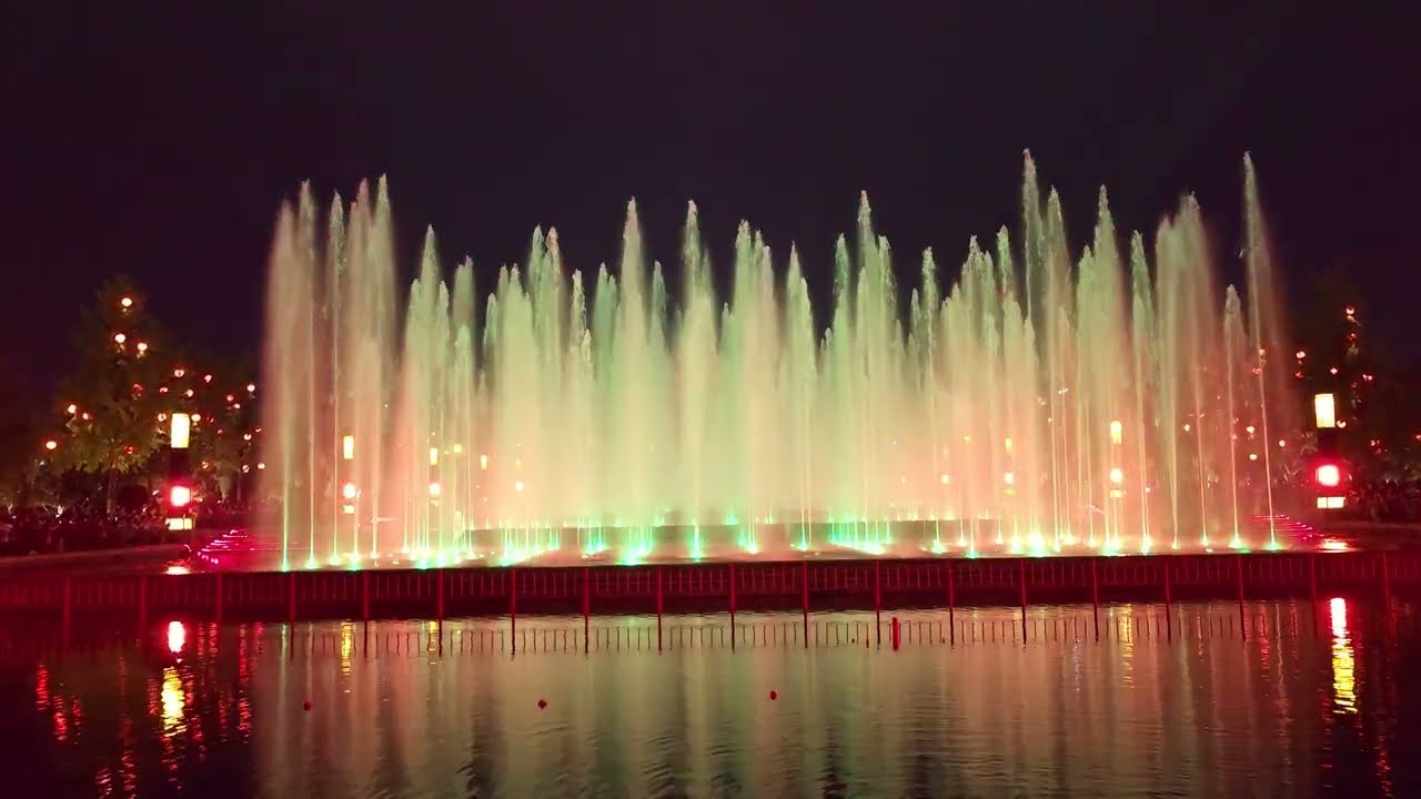 西安大雁塔北廣場音樂噴泉表演