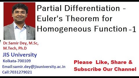 Partial Differentiation | EULER