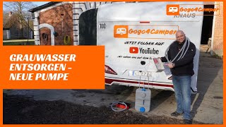 Tipps zur Abwasser/ Grauwasserentsorgung beim Wohnwagen & Wohnmobil [inkl. neuer Grauwasserpumpe]