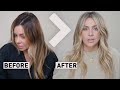 Step by step color  toner  extensions  diy hair transformation
