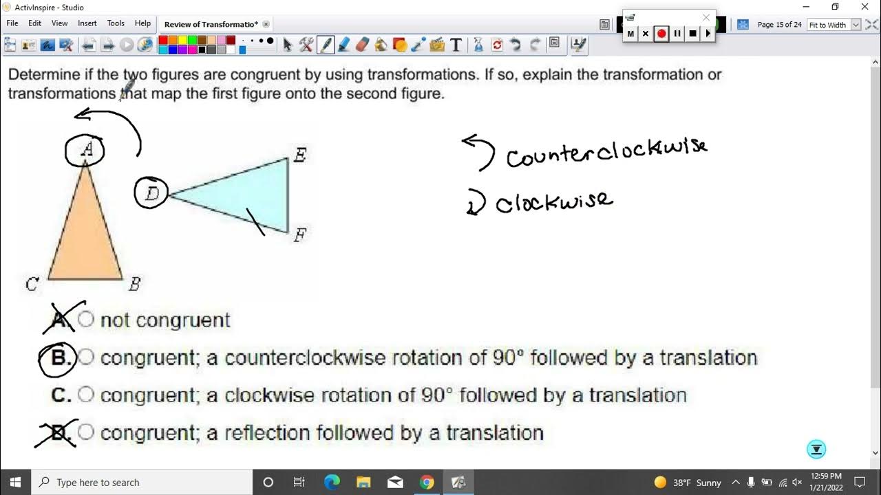 Review of Transformations and Congruence - YouTube