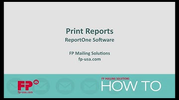 Print reports with ReportOne Software for PostBase