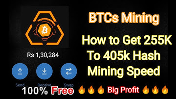 BTCs Mining | How to Get 405K Hash Mining Speed | Tamil