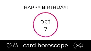 October 7 Libra: Birthday Card Horoscope