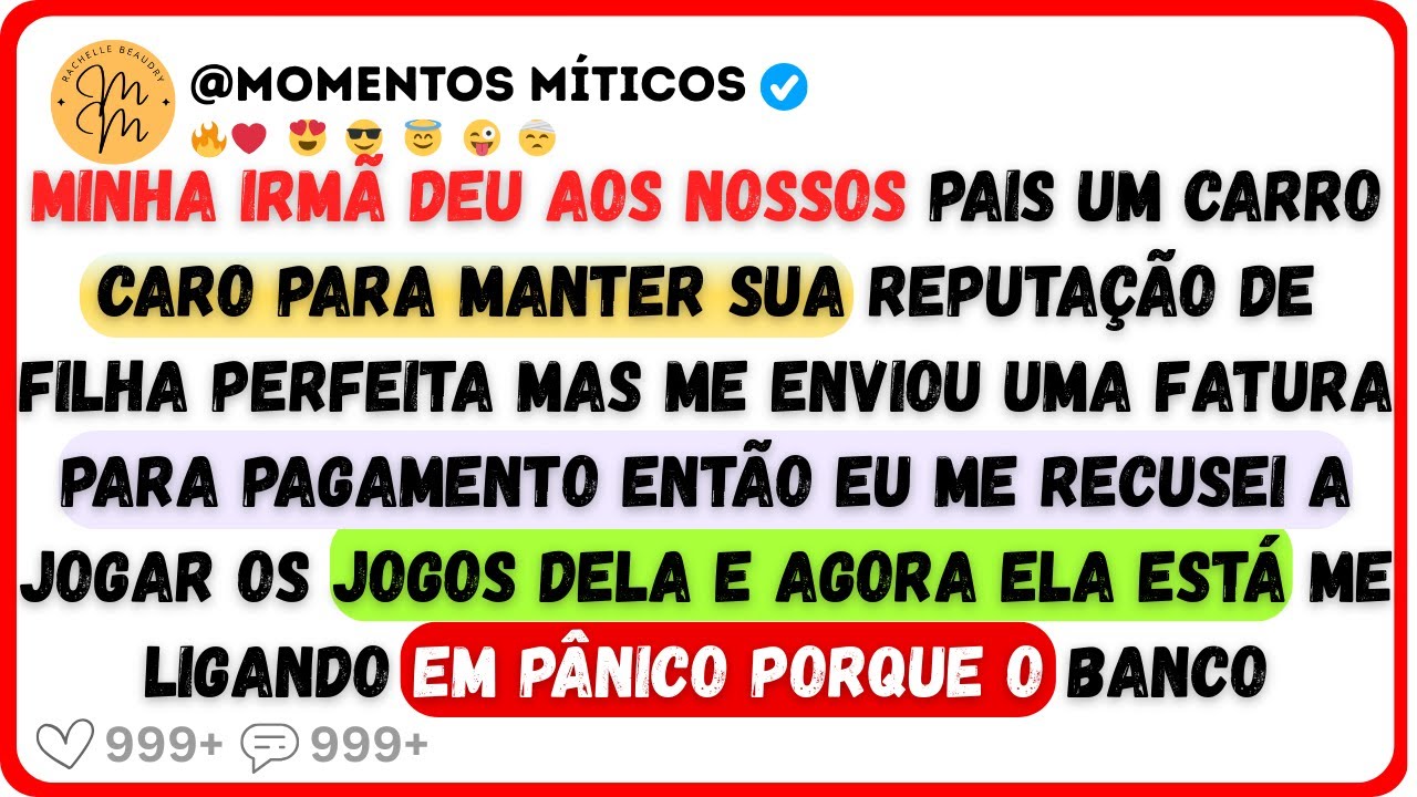 Minha irmã deu um carro caro aos nossos pais, mas me enviou uma fatura para pagamento. Então, eu...