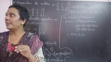 Diagonalise the matrix of Order 3×3 with PAP^-1=D matrix form. R-19, R-16, R-13 regulation. Q.F.