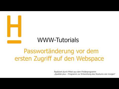 Tutorial 3 – Passwortänderung vor dem ersten Zugriff auf den Webspace