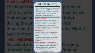 Renaissance’-Enhance Your Knowledge and Understanding .✍️ #learningenglish #english