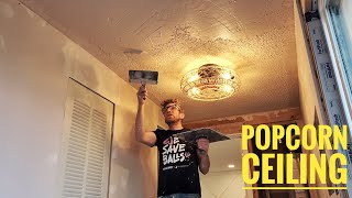 How To Skim Coat Over Popcorn Ceilings RESULTS LOOK AMAZING! by TipsNNTricks 1,163 views 1 month ago 28 minutes