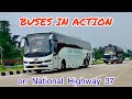 Buses in Action on NH 37 (New NH 27)  ||  Nagaon, Assam