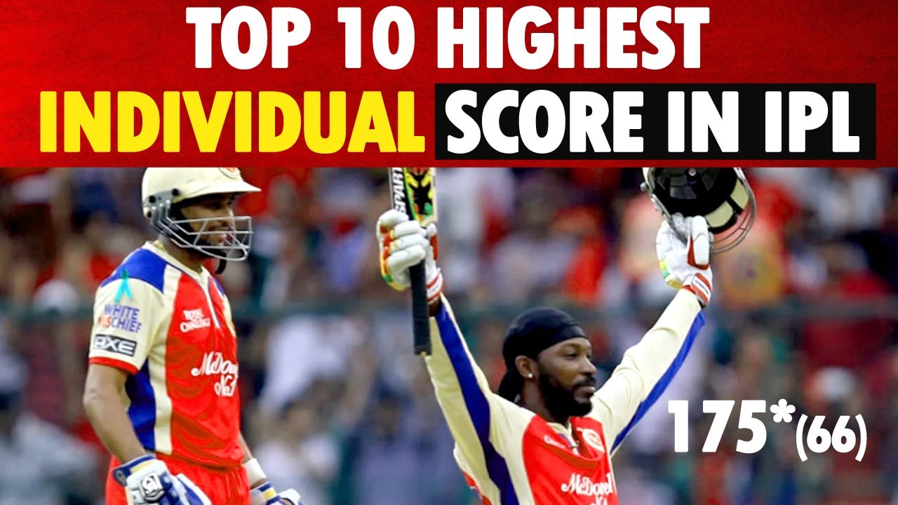 Top 10 highest individual score in IPL History (2008 to 2022) Top 10 Best Scores in IPL