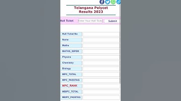TS POLYCET 2023 RESULTS RELEASED | HOW TO CHECK TS POLYCET RESULTS