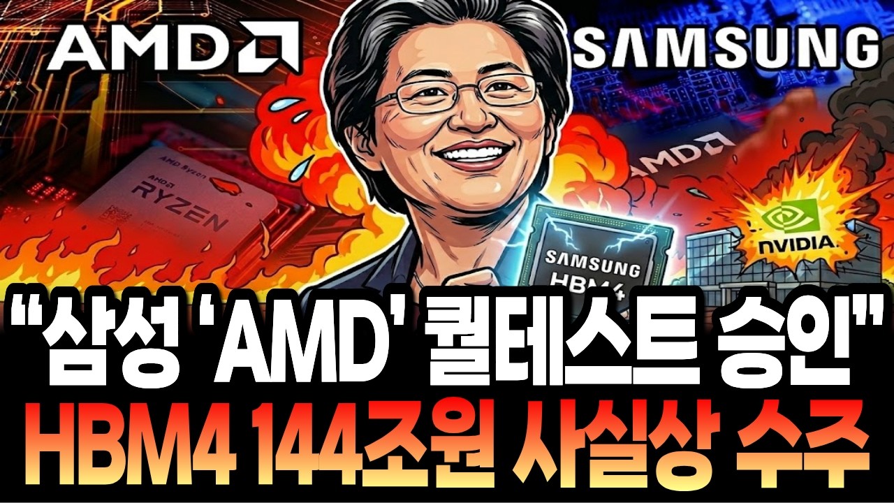 삼성 ‘AMD’ 퀄테스트 기습 ‘승인’ “HBM4 144조원 사실상 수주”