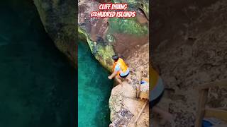 Cliff diving : Hundred Islands in Alaminos Pangasinan Philippines Ramos Island