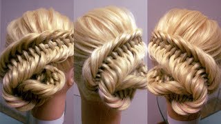 Элегантная причёска с косой. Видео-урок. Hair-tutorial Элегантная причёска с косой. Видео-урок. Hair-tutorial