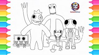 Rainbow Friends Chapter 2 Coloring Pages / Color ALL New Monsters Rainbow Friends 2| NCS music