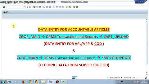 4  DATAENTRY ZART UPLOAD & ZMOCODUPDATE PART I