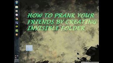 HOW TO CREATE INVISIBLE FOLDER ON YOUR PC | PC TRICK | PRANK...