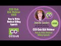 How to write medical billing appeals  cco club qa webinar 60