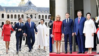 习近平出席法国总统举行的欢迎仪式 同法国总统举行会谈