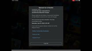 I got banned 😭😭😭