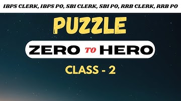 Puzzles for Banking Exams | IBPS PO Clerk | SBI PO Clerk | Reasoning