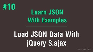 Learn JSON in Arabic #10 - Load JSON Data With jQuery $ Ajax