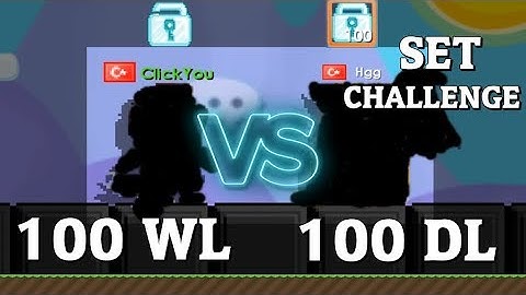 100 DL VS 1 DL SET CHALLENGE OMG!! (Growtopia)
