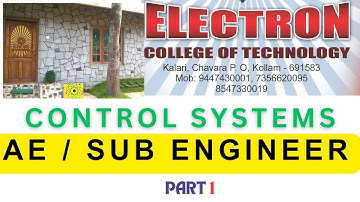 ASSISTANT ENGINEER /SUB ENGINEER (KSEB)/LECTURER/ CONTROL SYSTEM PART 1/PSC/RRB-JE/SSC/GATE EXAMS