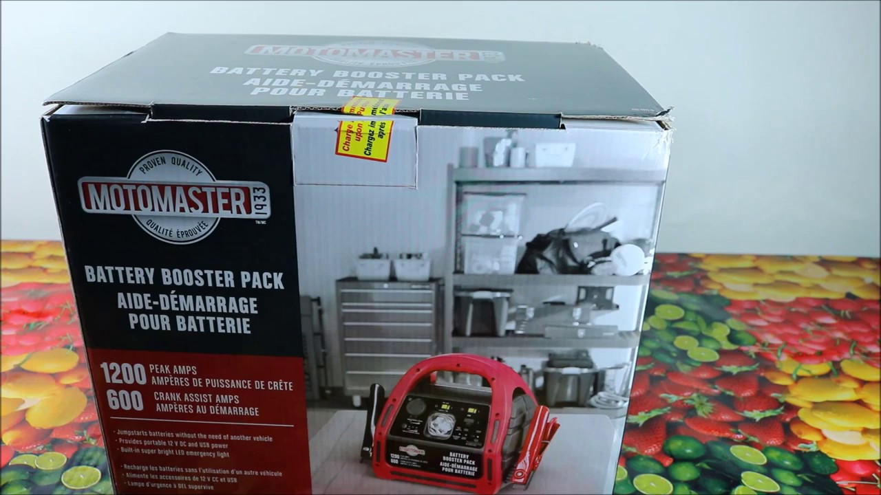 Unboxing & product review Motomaster Battery Booster Pack Maintenance and first charge tips