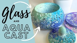 This is so PRETTY! Combining Safety Glass with Aqua Cast
