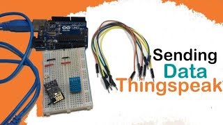 How to send sensor dat to thingspeak server using ESP and Arduino.