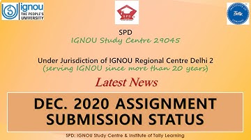 Check your assignment submission status (as on 31 Jan 2021)