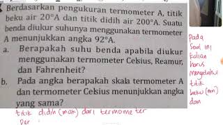 Pada termometer fahrenheit dan celcius akan menunjukkan angka yang sama pada suhu