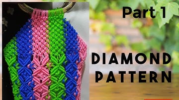 How to make a diamond patterned (portable lunch basket )- part 1 #shortvideo#macrame#pattern#howto.