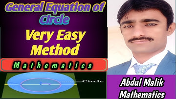 General equation of circle, conic section in urdu, hindi