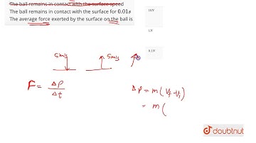A ball weighing `10g` hits a hard surface vertically with a speed of `5m//s`