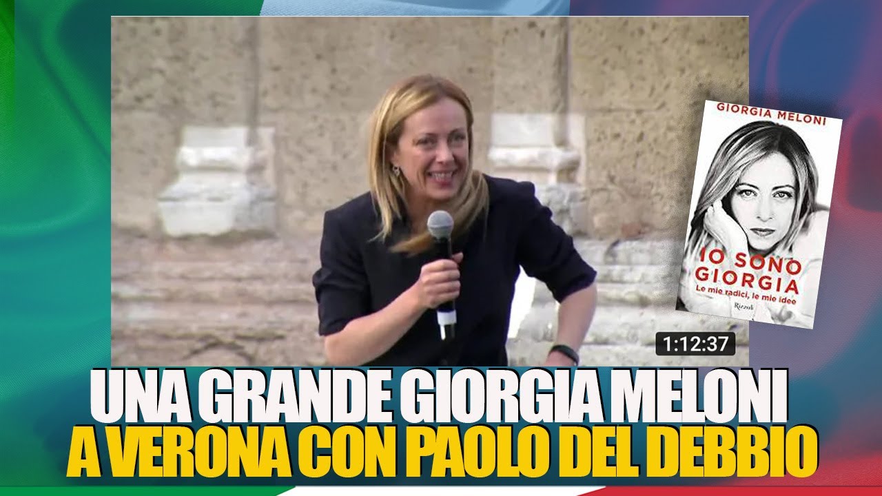 Giorgia Meloni: Seguitemi in diretta da Verona con Paolo Del Debbio