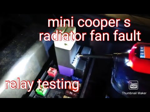 radiator fan not working/relay testing (mini cooper)