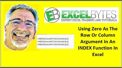 Using Zero As The Row Or Column Argument In An INDEX Function In Excel