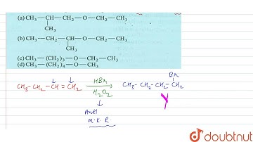 Identify Z in the sequence  `CH_(3)-CH_(2)-CH=Ch_(2)overset(HBr//H_(2)O_(2))rarrYoverset(C_(2))H_(5)
